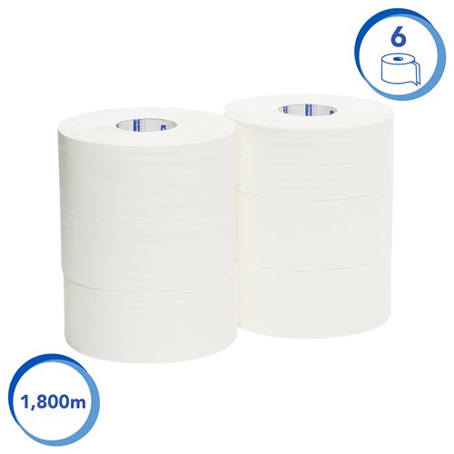 Compact Maxi Toilet Rolls White 2ply 300m