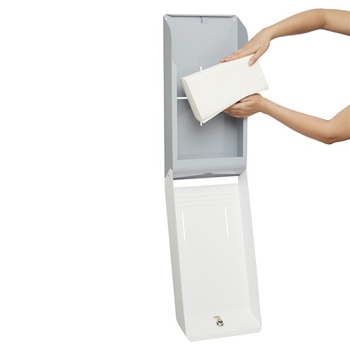 Metal Paper Hand Towel Dispenser White 258x85x536mm
