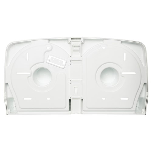 3697397_Aquarius Plastic Jumbo Twin Toilet Roll Dispenser White 278x144x285mm