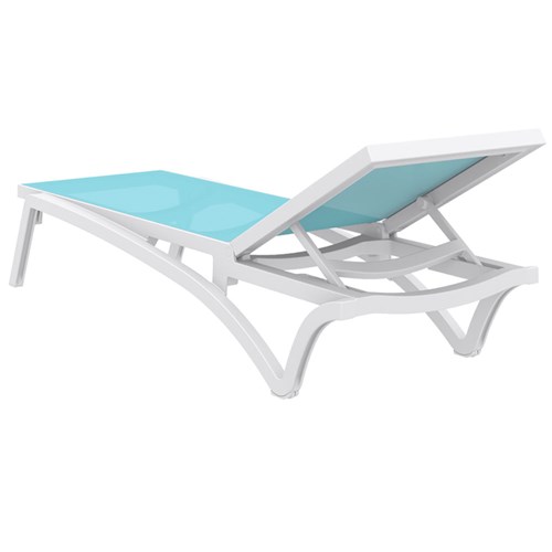 Pacific Sunlounger White/Turquoise 4242106
