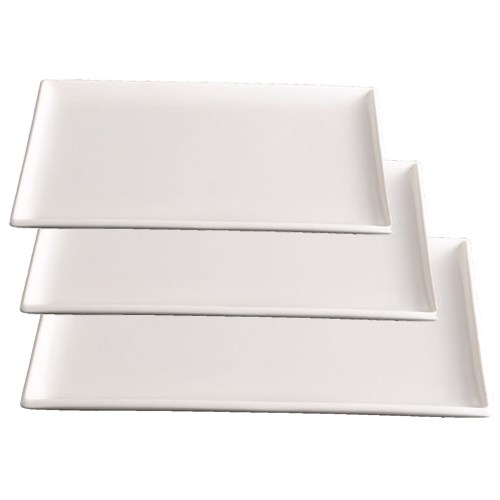 Basics Rectangular Platters White ZF100108