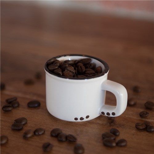 Bistrot Espresso Cup White Black Rim 75ml 