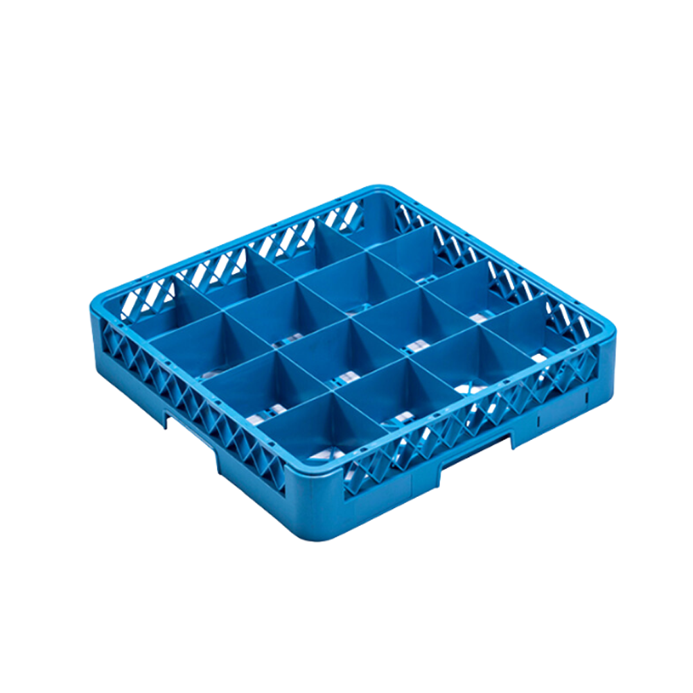 Boston Rack Glass Glass Rack 16 Compartment Blue 500x500x100mm Pro.equip - 2251563 ...