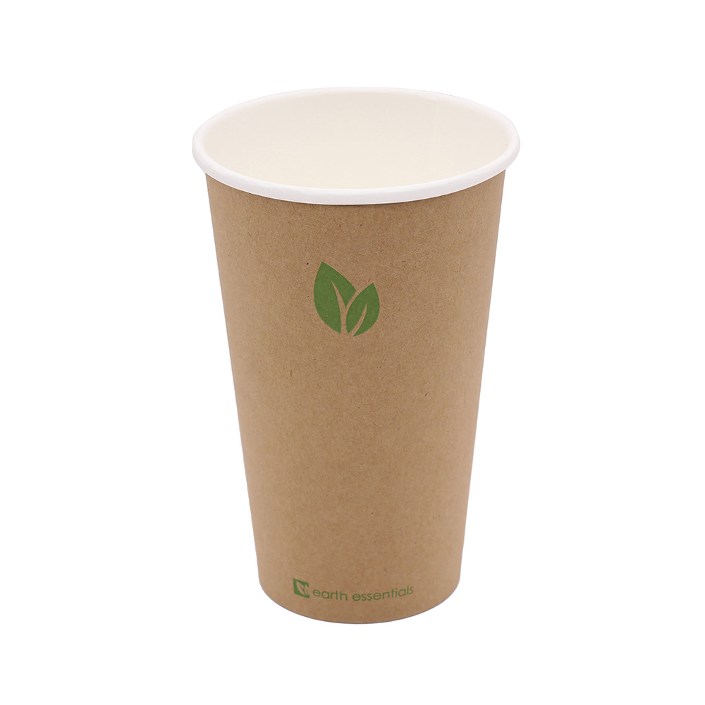 Kraft Single Wall Coffee Cup Brown 16oz 473ml Earth Essentials ...