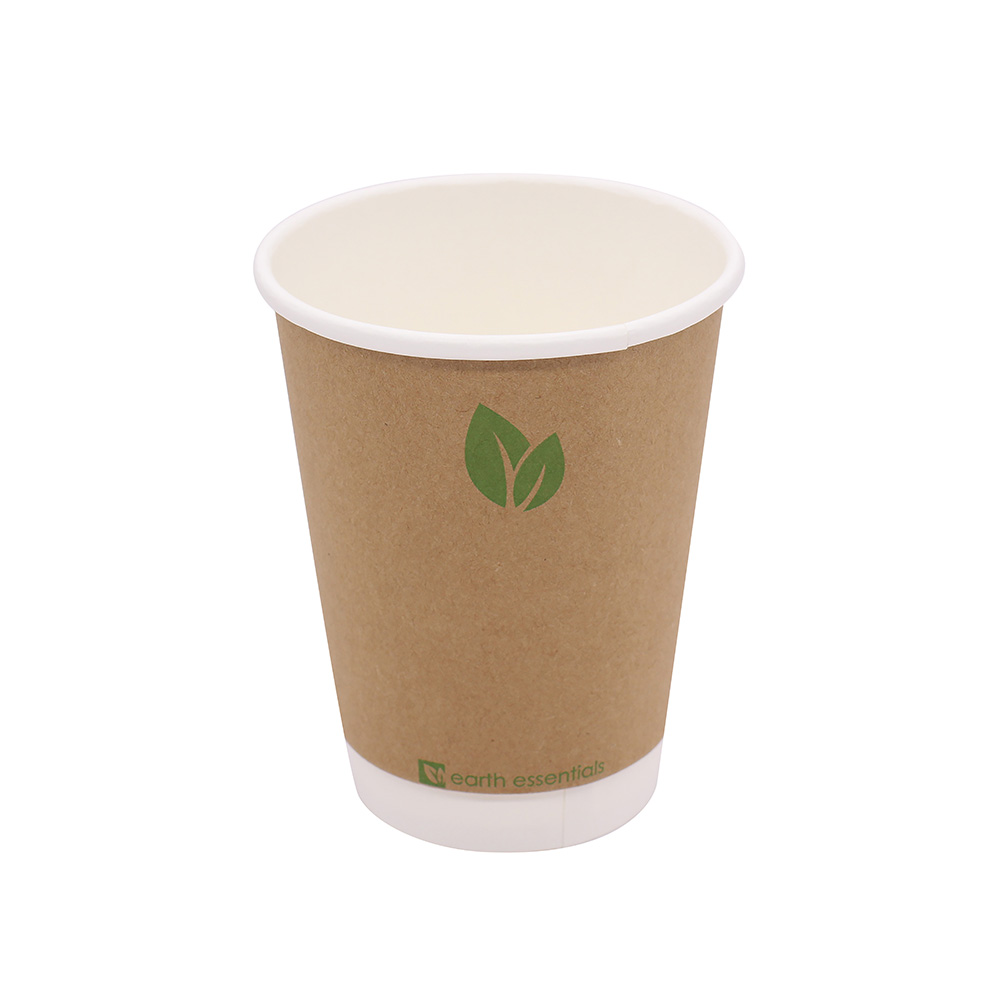 Kraft Double Wall Coffee Cup Brown 12oz 355ml Earth Essentials ...