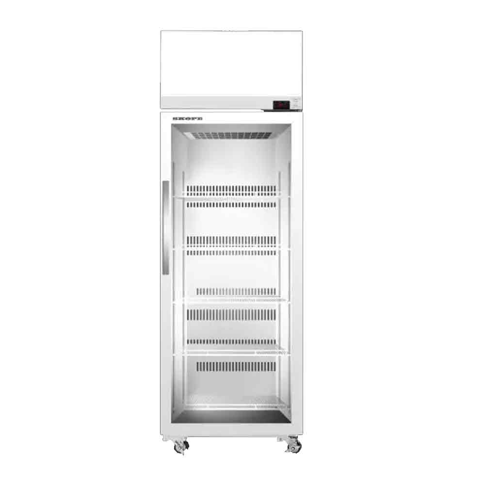 Skope Single Glass Door Display Fridge White 610L TCE650N 4060706
