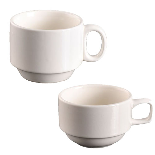 Basics Stackable Cups White | Reward Hospitality