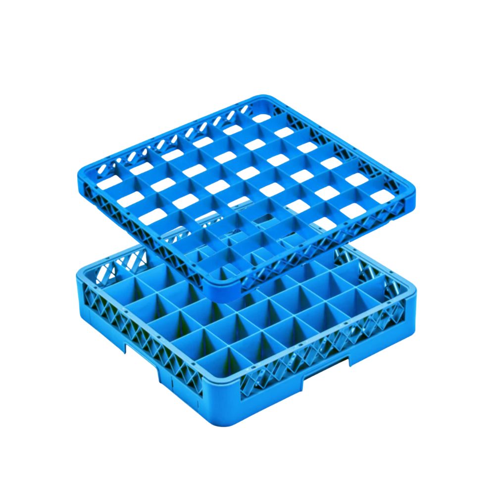 Glass Rack 16 Compartment and Rack Extender Blue 500x500mm Pro.equip ...