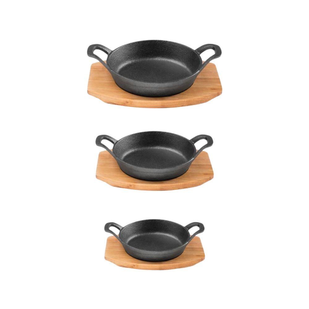 Pyrocast Material Pyrocast Round Gratin with Maple Tray Pyrolux - ZF101133 | Reward ...