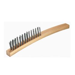 Oates Heavy Duty 3 Row Grill Brush With Wire Fill & Wood Back