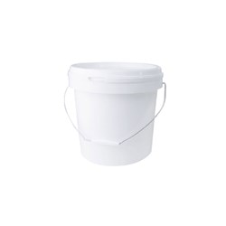2218230 - Pail with Wire Handle with Lid White 1.1L