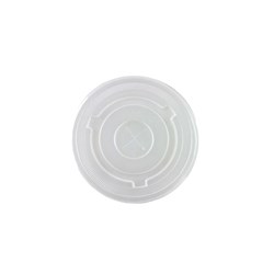 3415884 - Flat Lid with Hole Clear 80mm Suits 200/355ml