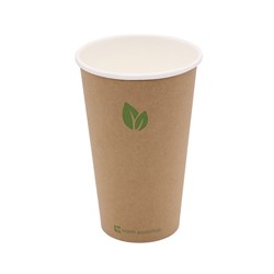 Single Wall Coffee Cup Kraft Brown 16oz 473ml