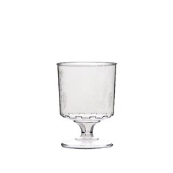 3430336 - Plastic Pattern Stemmed Wine Glass 185ml