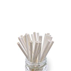 Cocktail Paper Straws White 
