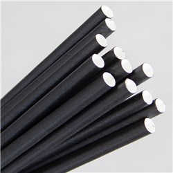 Paper Straw Regular Black 5mm