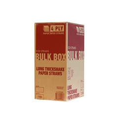 Paper Straw Jumbo Black Bulk Box