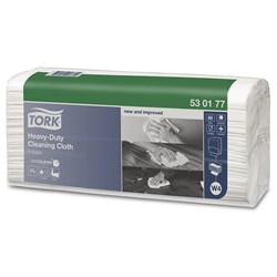 3480526 - Tork Cleaning Cloth Wht Folded Hd