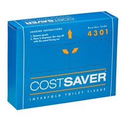 Costsaver Interfold Toilet Tissue White 1ply