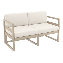 4242264 - Mykonos Lounge Sofa Taupe with Beige Cushions 750mm