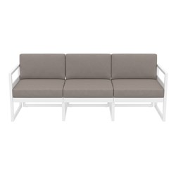 4242267 - Mykonos Lounge Sofa White with Brown Cushions 750mm
