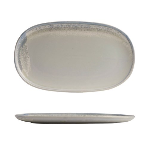 Cloud Oval Coupe Plate White & Blue 405x240mm