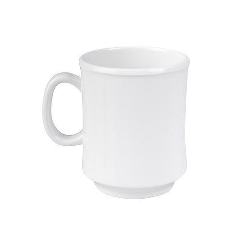 Melamine Mug Stackable White 320ml   