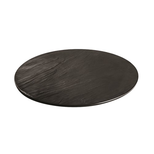 Taroko Melamine Round Platter Black 430mm