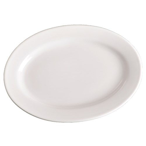 Basics Oval Plate White 210mm 