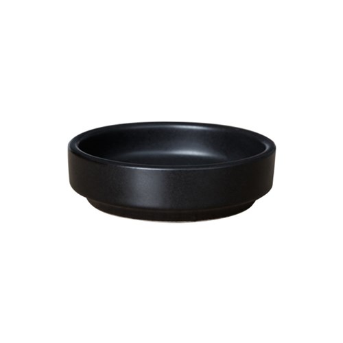 Basics Small Stackable Dish Matte Black Stack 75mm