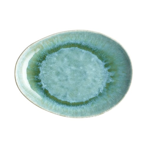 Vilamoura Verde Reactive Oval Plate 270X200x30mm (4/12)