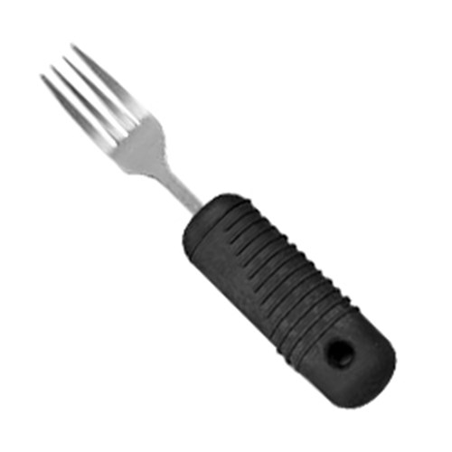 Sure Grip Table Fork Blk Rubber Ribbed Hdl