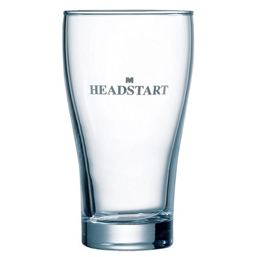 Conical Headstart Beer Glass 425ml Tempered Certified Nucleated