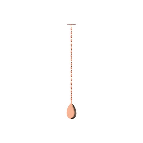 Tail Disk Bar Spoon With Muddler Rose Gold 300mm