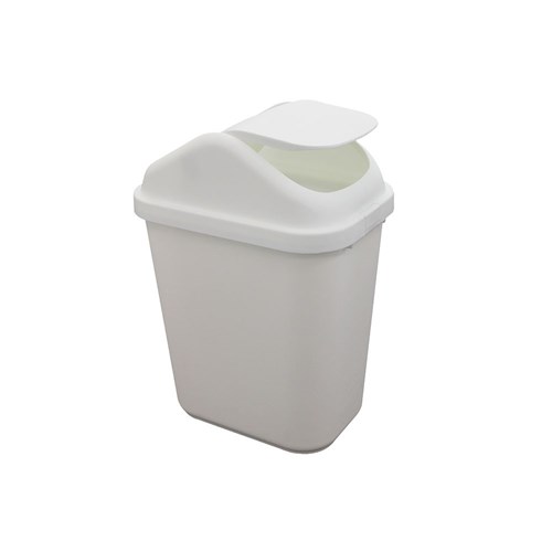 BIN SWING TOP TIDY 30LT WHITE PLASTIC (6) 2206560 Reward Hospitality