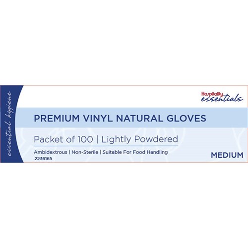 Premium Vinyl Gloves Powder Free Clear Small