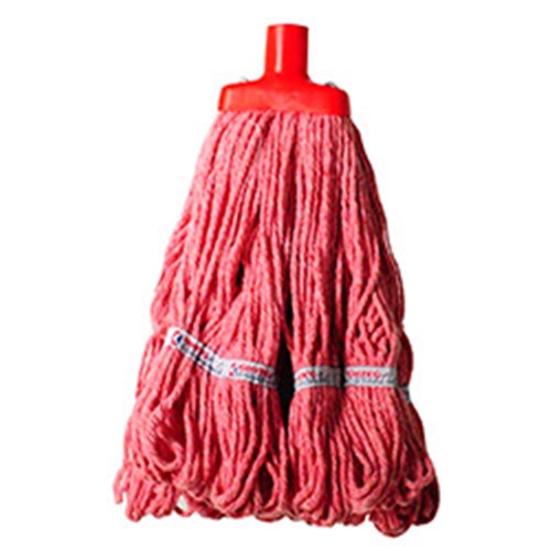 Kleaning Essentials Round Cotton Hospital Mop Head Red 350Gm