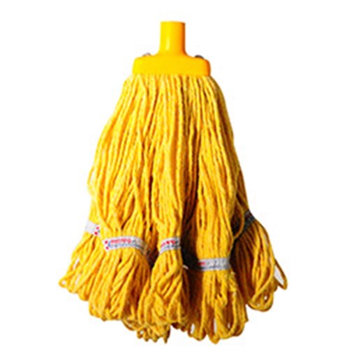 Kleaning Essentials Round Cotton Hospital Mop Head Yellow 350Gm