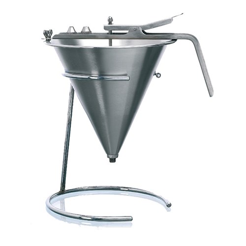 Confectionery Funnel S/S 185Mm 1.9Lt W/- 3 Nozzles 4 6&8Mm