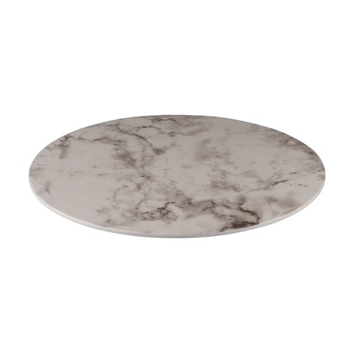 Ryner Melamine White Marble Round Platter 330mm  