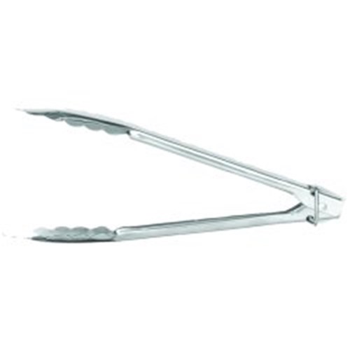Heavy-Duty Stainless-Steel Tongs with Clip 250mm