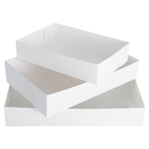 Board Cake Tray White Small 185x125x45mm