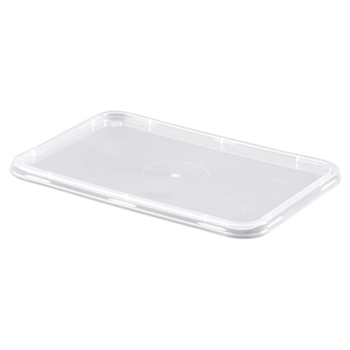 Plastic Ribbed Rectangle Container Lid Suits 500/750/1000ml
