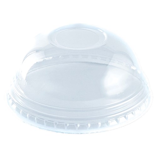 Plastic Cup Dome Holed Lid Suits 236/295ml