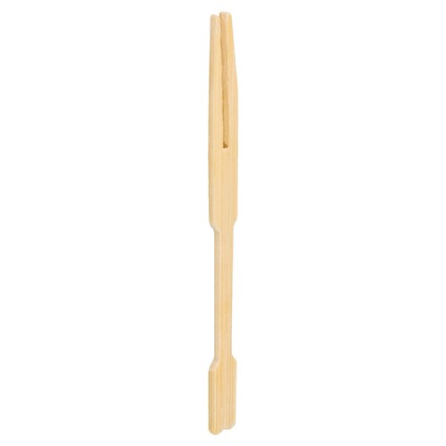 Bamboo Cocktail Mini Fork Brown 90mm