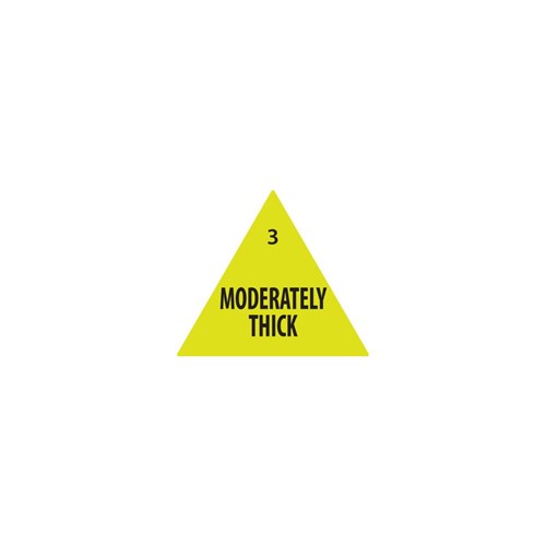 Label Triangle Moderate Thick Yellow 30Mm Removable 500/Roll