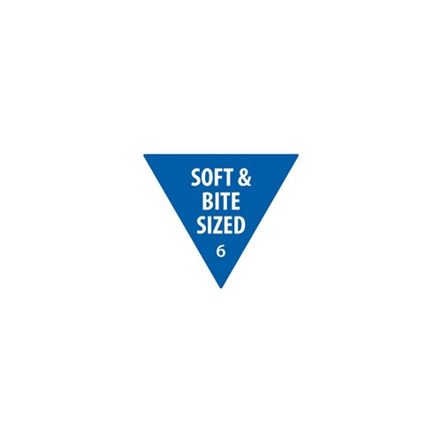 Label Triangle Soft Bite Sized Blue 30Mm Removable 500/Roll