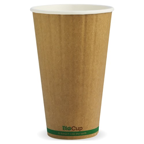 Biocup Double Wall Coffee Cup Kraft Brown 16oz 473ml