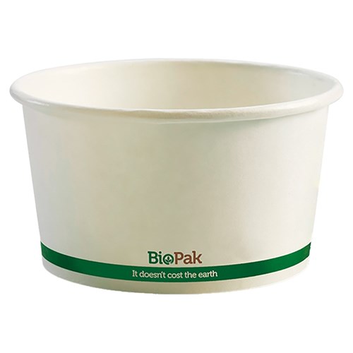 Biobowl Paper Bowl White 355ml
