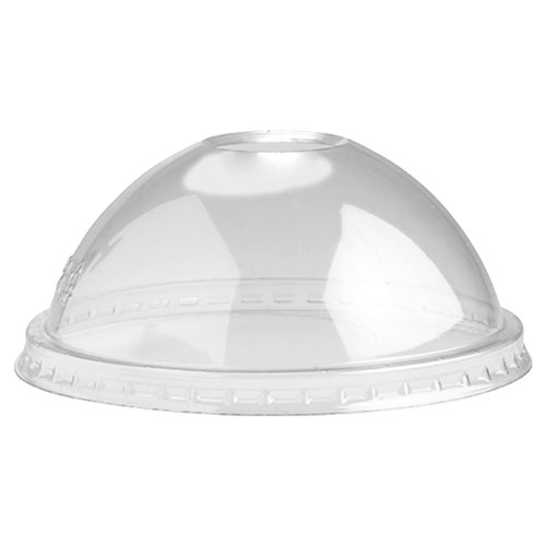 Clear Dome Holed Lid 240ml
